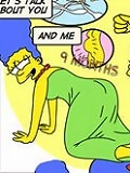 Lisa enjoys being chained to Smithers and reaches climax